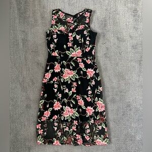 Lulu’s Floral Embroidered Sleeveless Dress